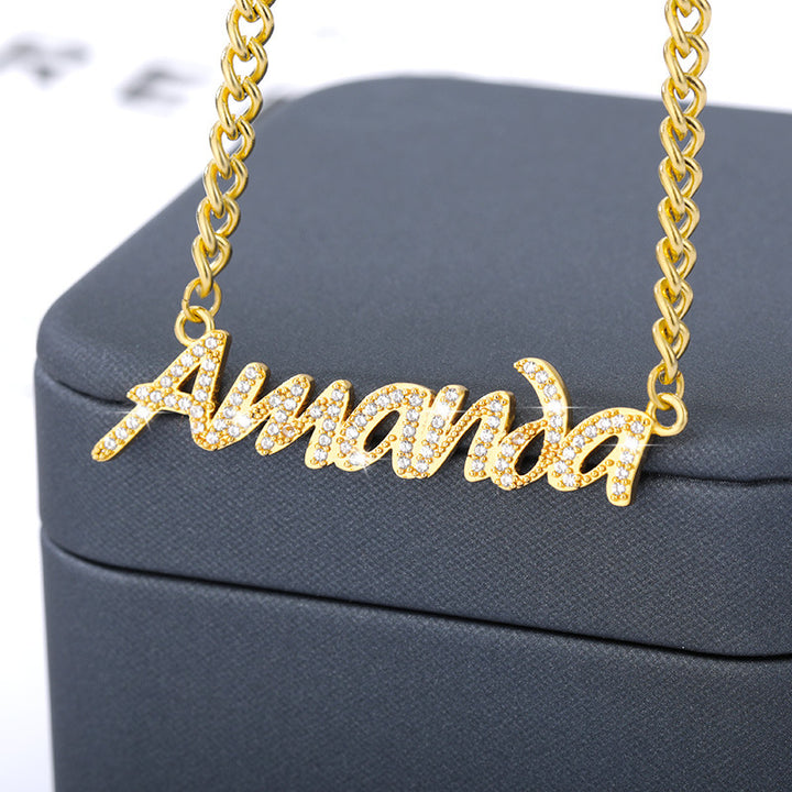 Buy Personalized Custom Letter Necklace with Zircon - Ravish Wears