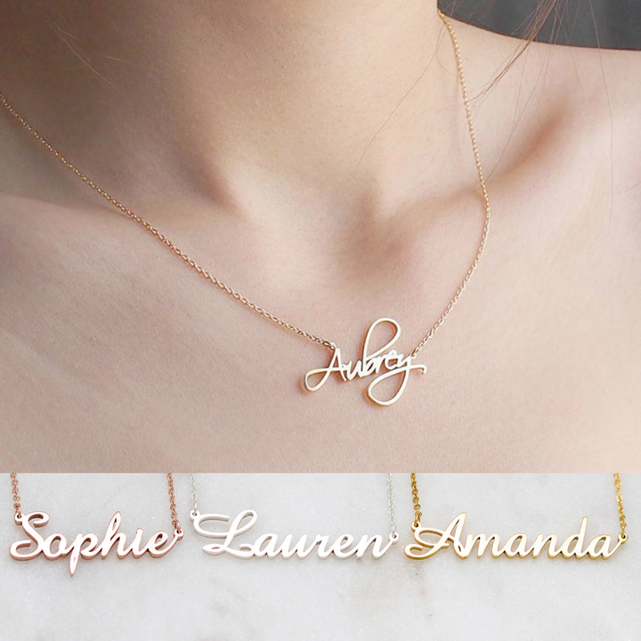 Necklace Alloy Pendant Font Fascinating Pendant Custom Name Necklace Personalized Necklace