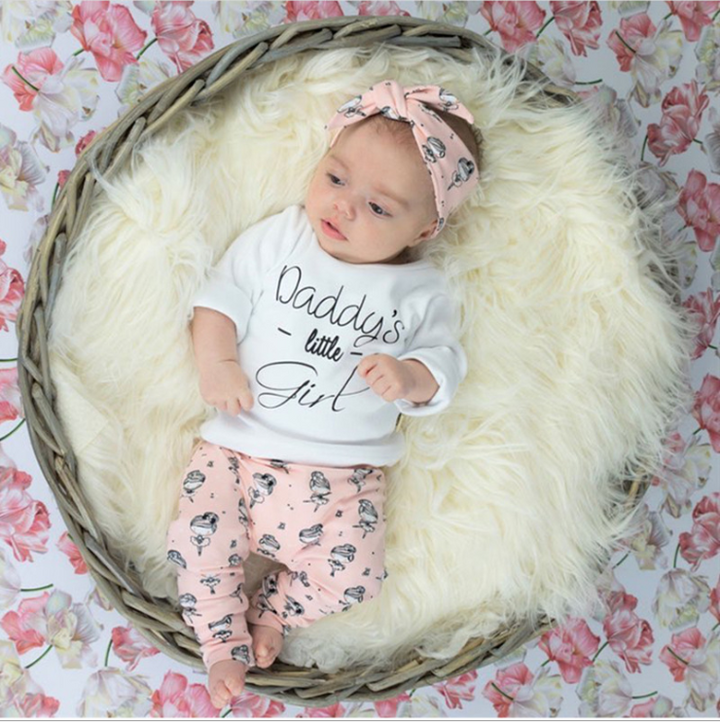 Buy Daddy's Little Girl Clothing Set - Adorable Infant Outfit at Ravish Wears