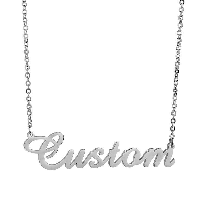 Personalized Stainless Steel Custom Cut Name Necklace Private Custom