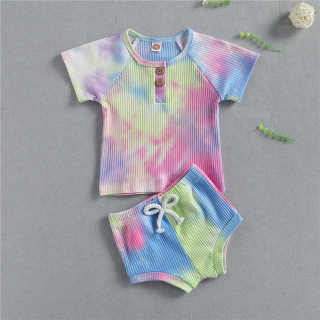 Buy Trendy Baby Summer Tie Dyed Clothing at Ravish Wears - Adorable Knitted Outfit for Toddler Boys