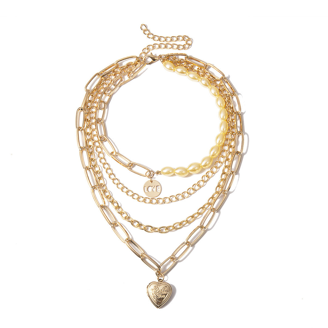 Buy Mixed Punk Chain Pearl Necklace for Women - Elevate Your Style at Ravish Wears