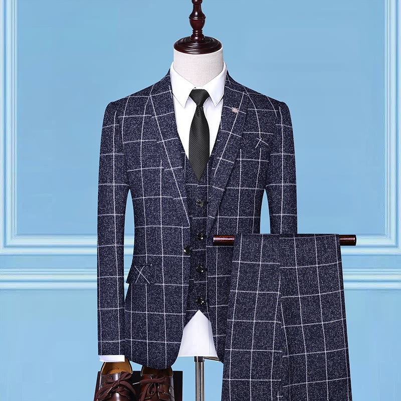 Buy Trendy Men's Checkered Three-Piece Suits - Ravish Wears