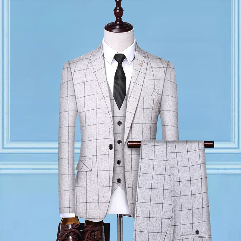 Buy Trendy Men's Checkered Three-Piece Suits - Ravish Wears