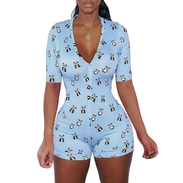 Sexy Women Bodysuit Playsuit Short Romper Jumpsuit Sleepwear