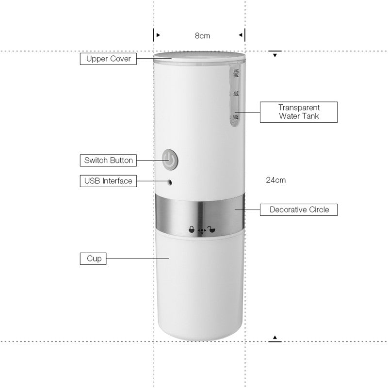 200ml Mini Coffee Machine - Compact Electric Portable Brewer at Ravish Wears