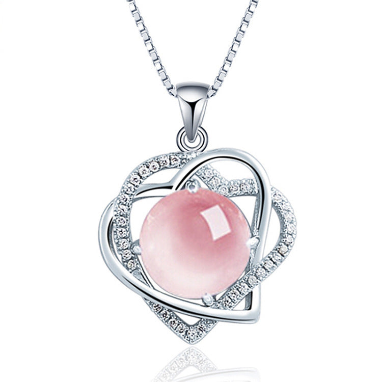 Buy Crystal Heart-Shaped Necklace - Elegant Korean Style Jewelry at Ravish Wears