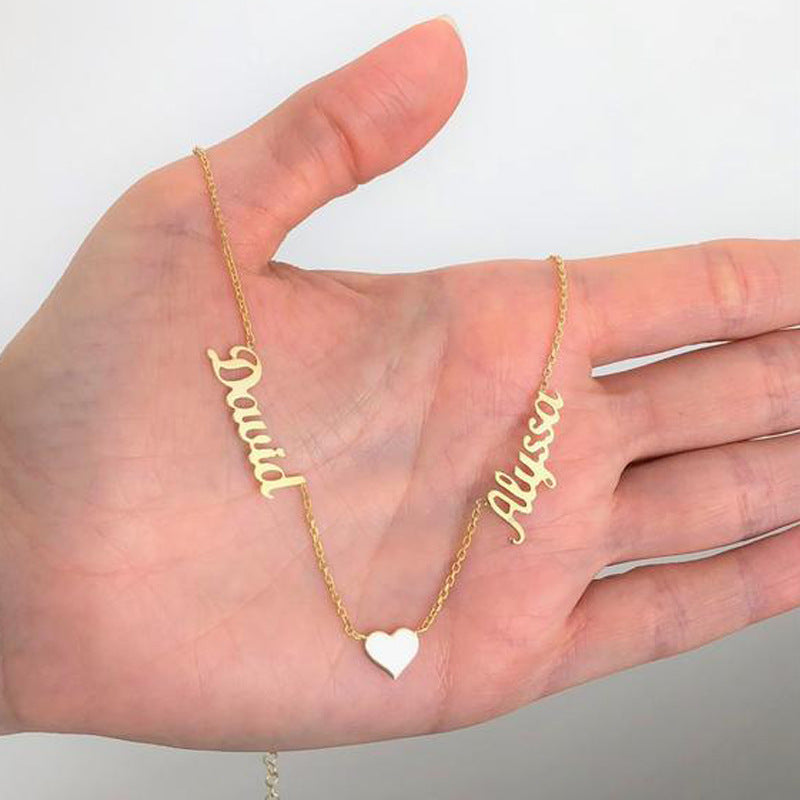 Buy DIY Custom Love Necklace for Women - Personalized Stainless Steel Necklaces at Ravish Wears