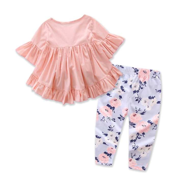 Buy Toddler Girls Cotton 2PCS Clothing Set - Flower Power Fashion