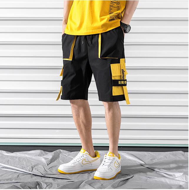 Buy Hip Hop Shorts for Men - Casual Streetwear Elastic Shorts in Black | Ravish Wears