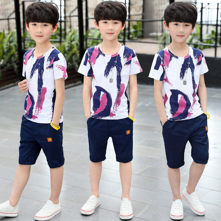 Buy Middle-aged Children's Summer Sports Two-piece at Ravish Wears