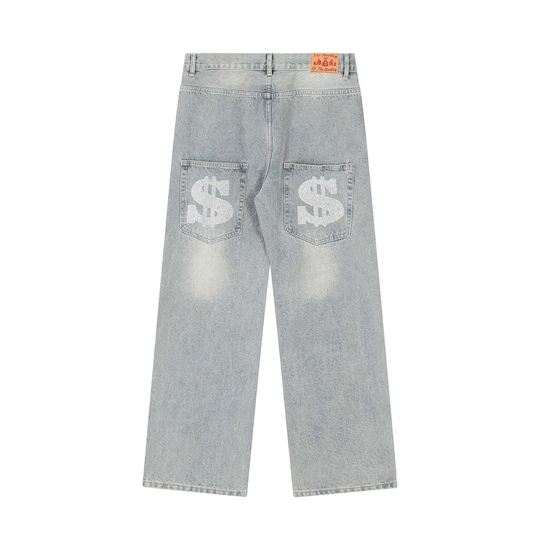 Buy Letter Printed Jeans - Men's Casual Straight Trousers at Ravish Wears