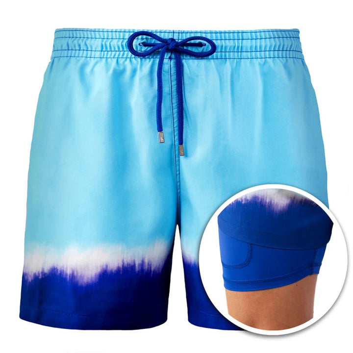 Buy Trendy Men's Sports Print Double Layer Polyester Shorts at Ravish Wears