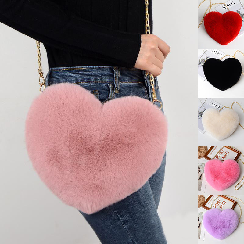 Buy Love Bags for Women - Plush Chain Shoulder Bags for Valentine's Day Parties 