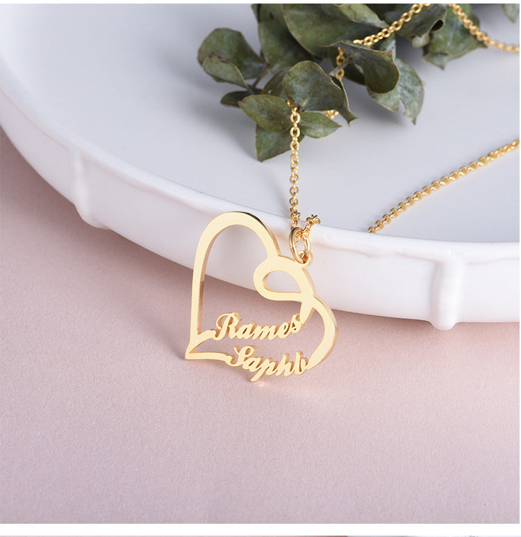 Buy Custom Heart Shaped Letter Necklace - Elegant 925 Silver Women's Jewelry at Ravish Wears