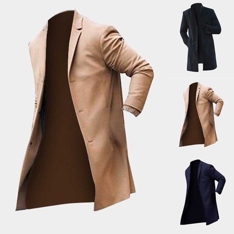 Buy Fashion Winter Men's Trench Coat - Elevate Your Style with Classic Slim Fit Jackets | Ravish Wears