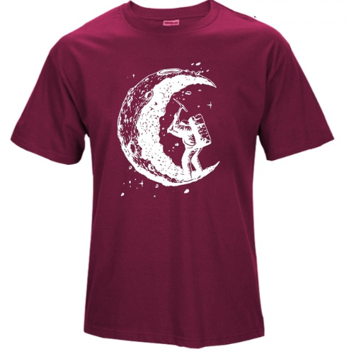 Buy Digging The Moon Print Men's Casual T-shirts - Fashionable Men's Tops at Ravish Wears