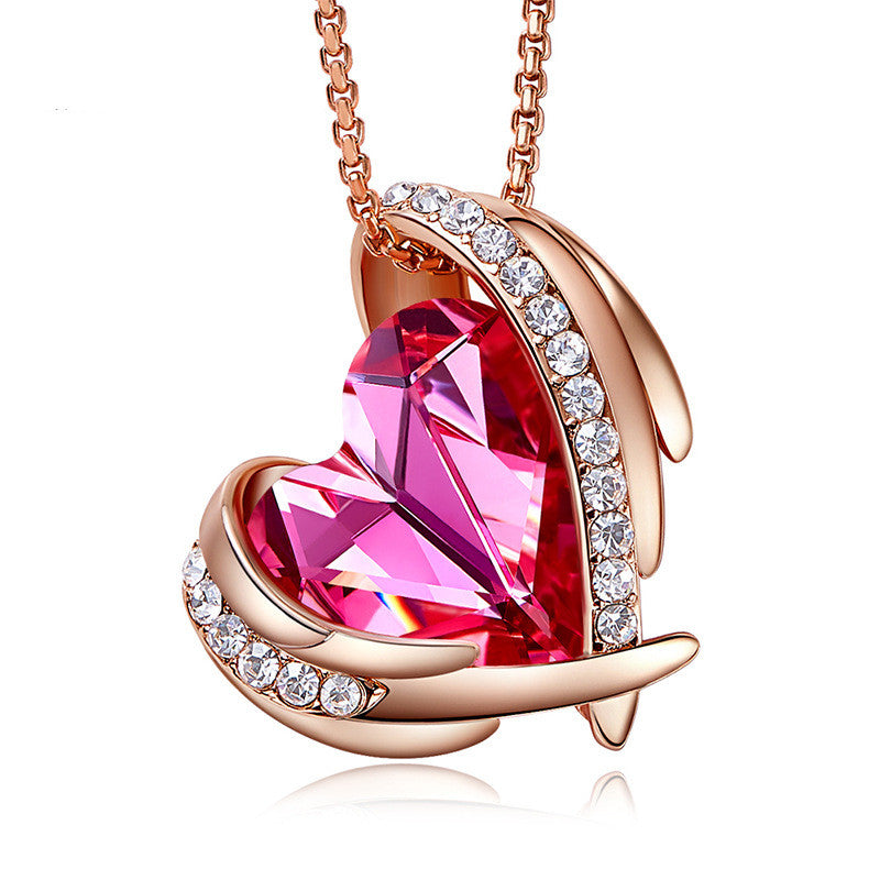 Buy Accessories Angel Necklace - Elegant Copper and Crystal Pendant at Ravish Wears