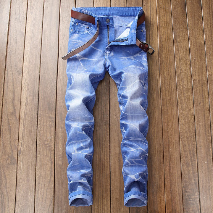 Buy New Fashion Men's Cotton Ripped Hole Jeans - Casual Slim Fit Denim Pants 