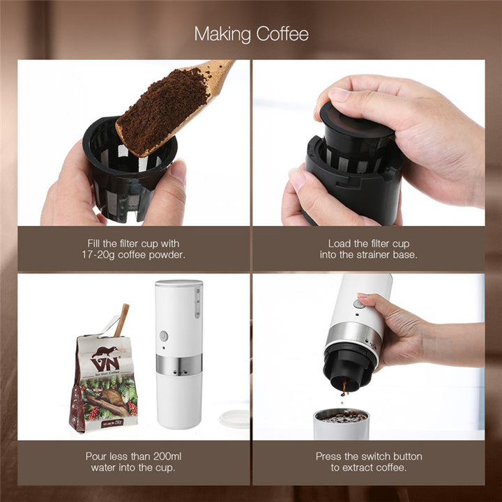 200ml Mini Coffee Machine - Compact Electric Portable Brewer at Ravish Wears