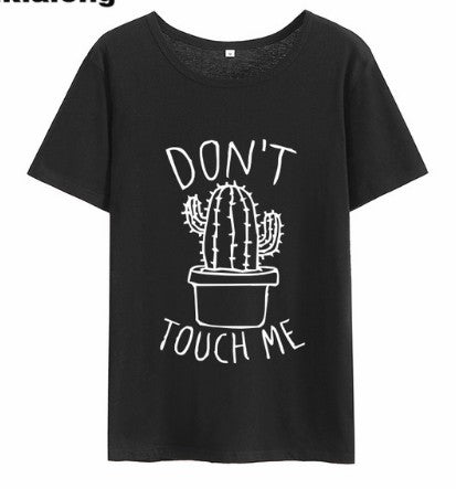 Buy DON'T TOUGH ME Cactus T-Shirt - Trendy Women's Casual Summer Tee at Ravish Wears