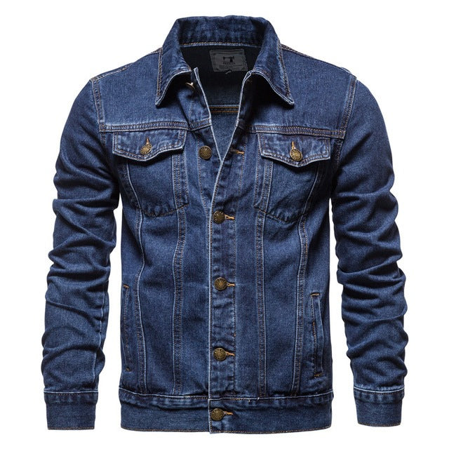 Buy Stylish Blue Lapel Jeans Jacket for Men - Casual and Quality Outerwear at Ravish Wears