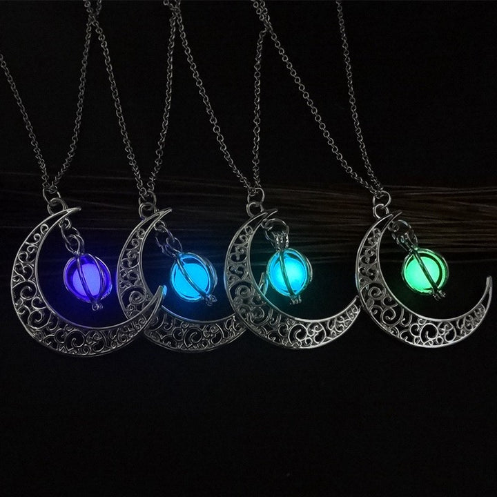 Fashion Moon Stone Healing Pendant Necklace