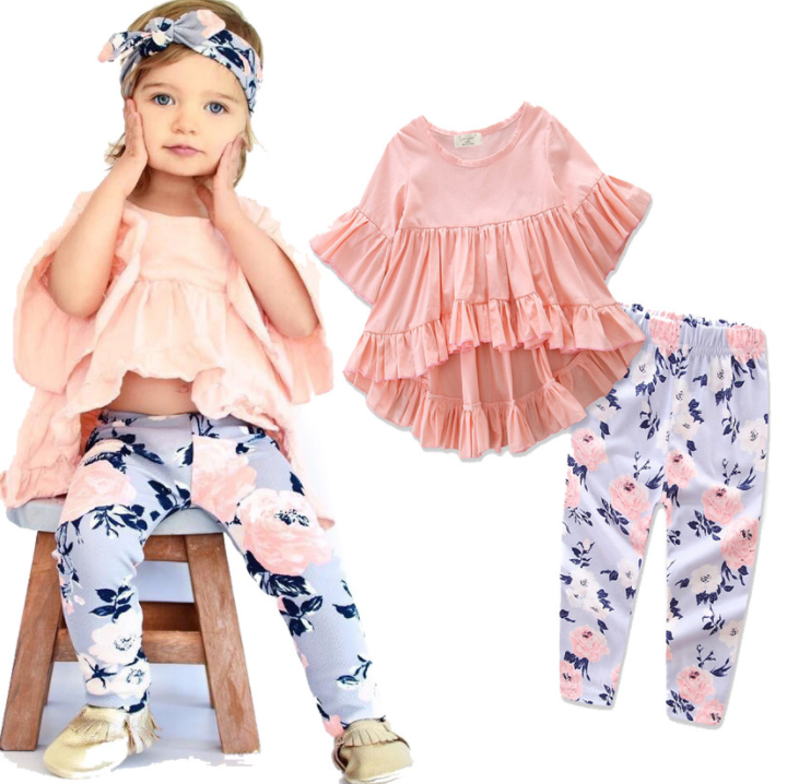 Buy Toddler Girls Cotton 2PCS Clothing Set - Flower Power Fashion