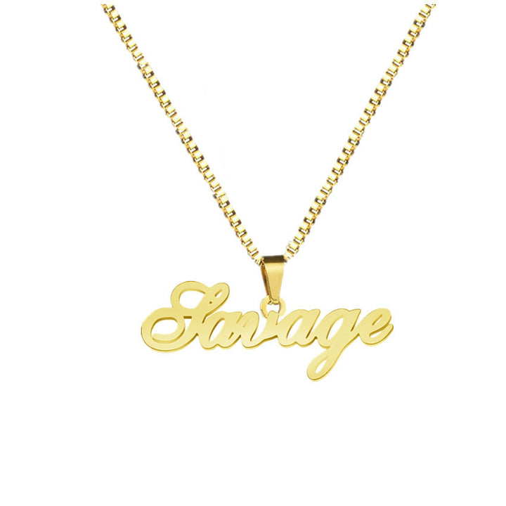 Buy Custom Name Stainless Steel Necklace - Personalized 18K Gilded Letters at Ravish Wears