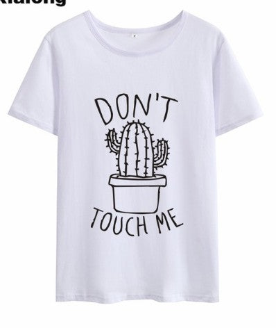 Buy DON'T TOUGH ME Cactus T-Shirt - Trendy Women's Casual Summer Tee at Ravish Wears