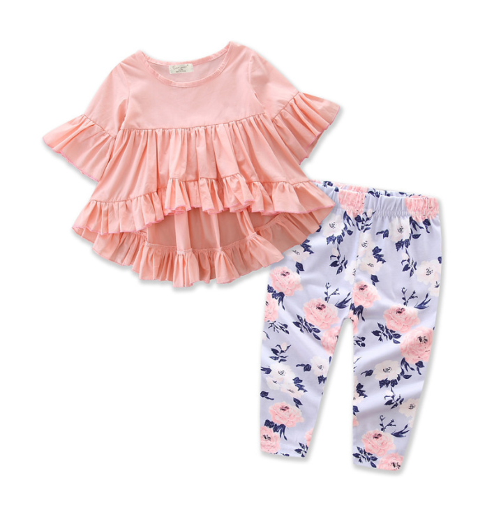 Buy Toddler Girls Cotton 2PCS Clothing Set - Flower Power Fashion