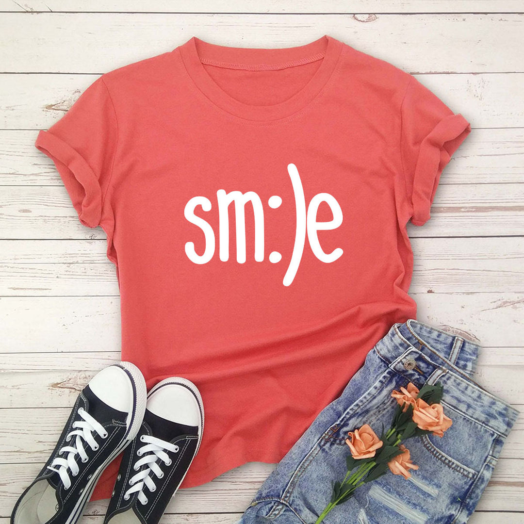 Buy Plus Size T-Shirt: New Smile Print, Summer Comfort - Ravish Wears