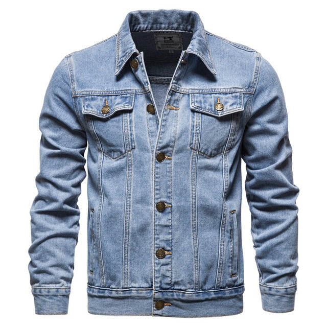 Buy Stylish Blue Lapel Jeans Jacket for Men - Casual and Quality Outerwear at Ravish Wears