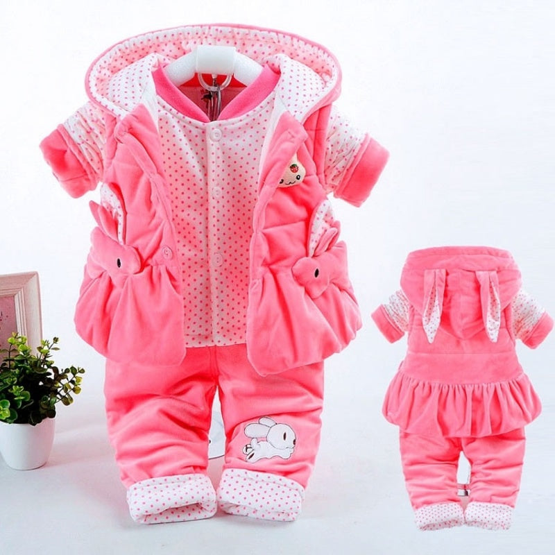 Buy Baby Girls Autumn Clothing Set - Adorable Three-Piece Suit for Cozy and Stylish Autumn Days