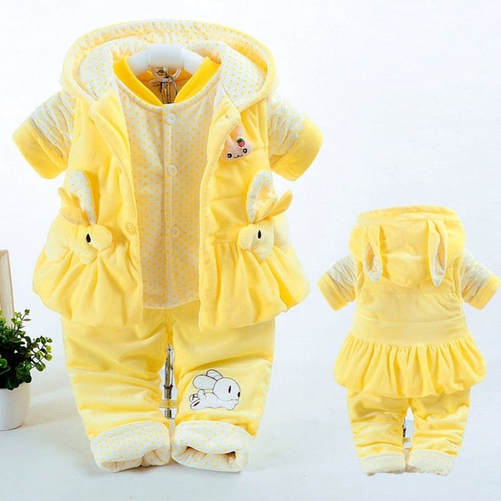 Buy Baby Girls Autumn Clothing Set - Adorable Three-Piece Suit for Cozy and Stylish Autumn Days