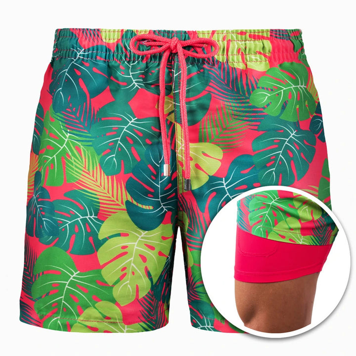 Buy Trendy Men's Sports Print Double Layer Polyester Shorts at Ravish Wears