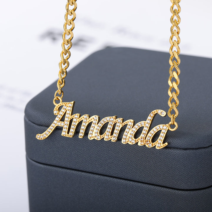 Buy Personalized Custom Letter Necklace with Zircon - Ravish Wears