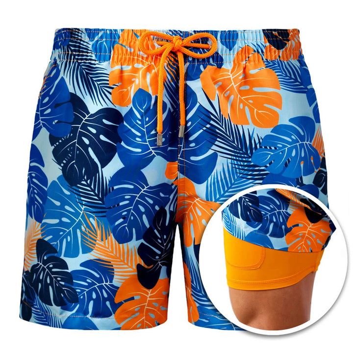 Buy Trendy Men's Sports Print Double Layer Polyester Shorts at Ravish Wears