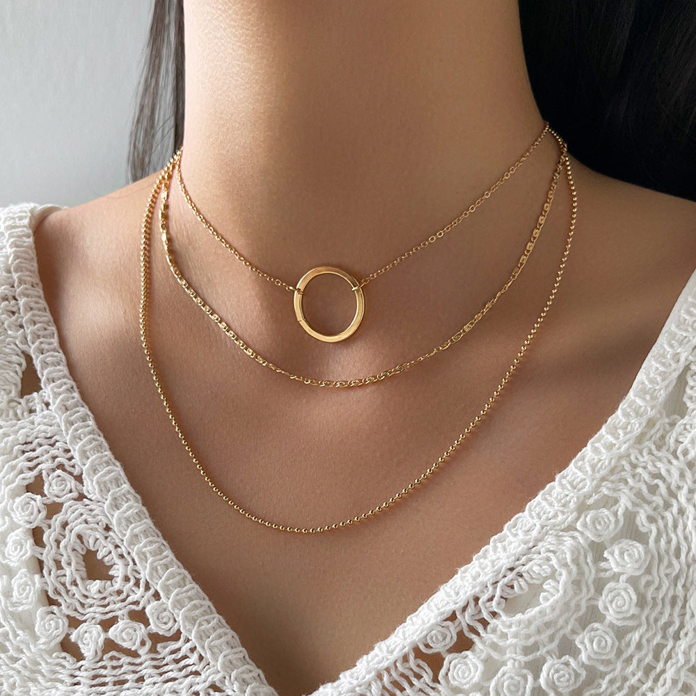 Buy Circle Necklace - Elegant Clavicle Chain for Women at Ravish Wears