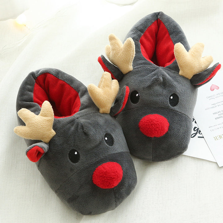 Buy Christmas Shoes - Cute Elk Home Slippers for Cozy Holiday Comfort at Ravish Wears