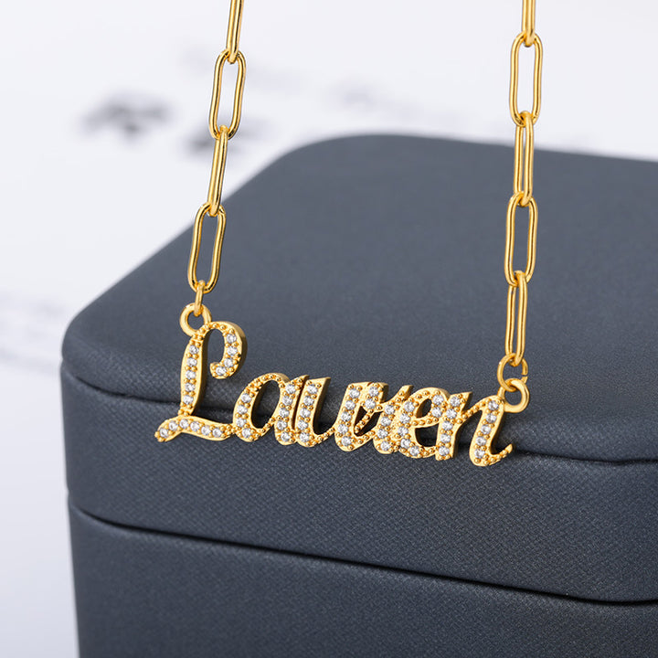 Buy Personalized Custom Letter Necklace with Zircon - Ravish Wears