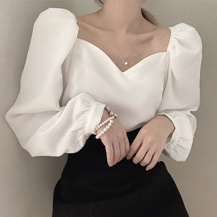 Loose Puffed Sleeve Blouse