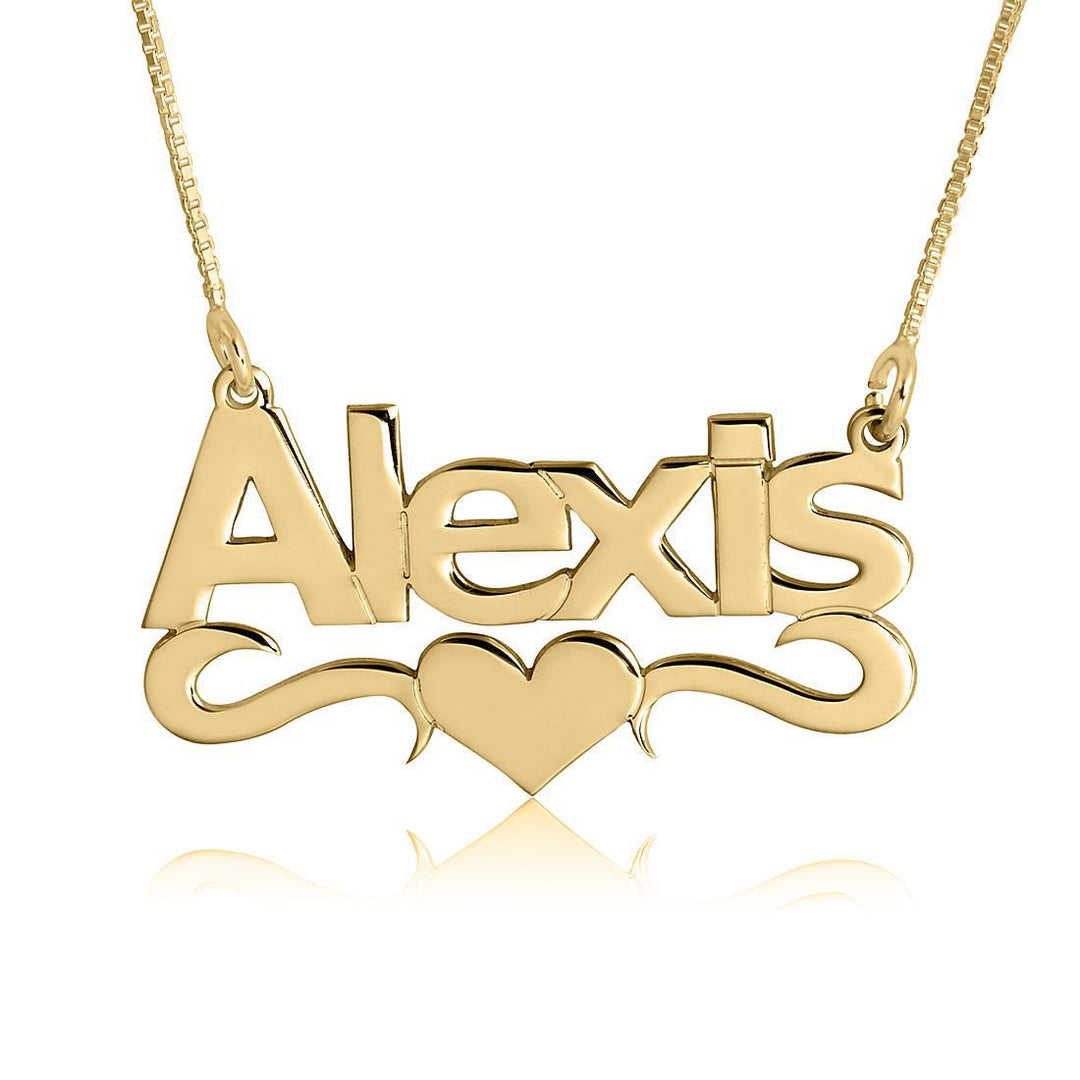 Buy Personalized Stainless Steel Cut Name Necklace