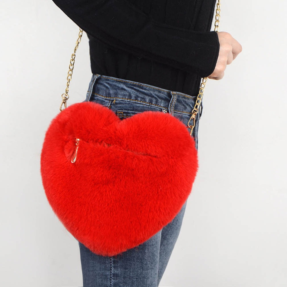 Buy Love Bags for Women - Plush Chain Shoulder Bags for Valentine's Day Parties 