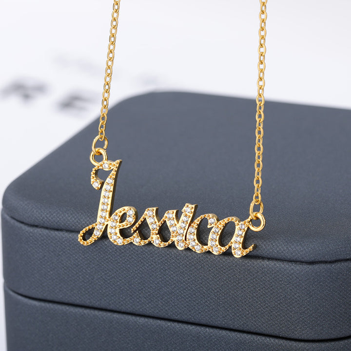 Buy Personalized Custom Letter Necklace with Zircon - Ravish Wears