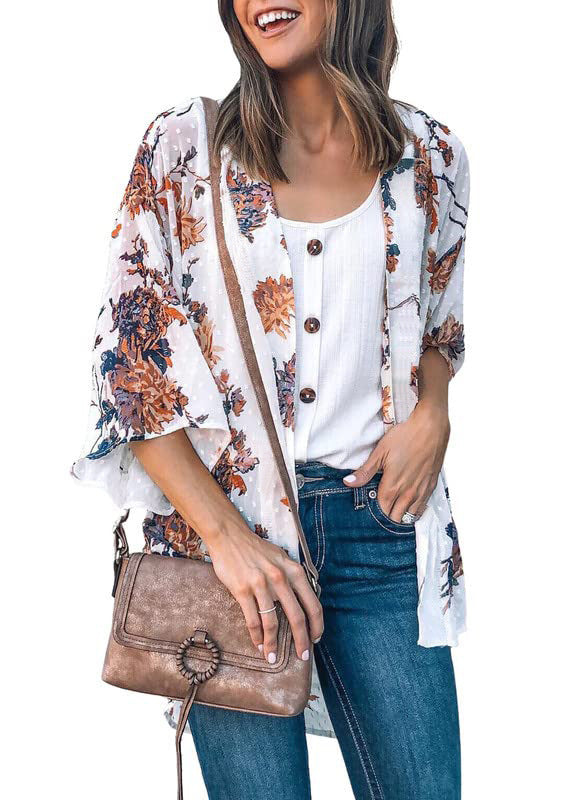 Fashion Flower Print Shirt Jacket Women Top